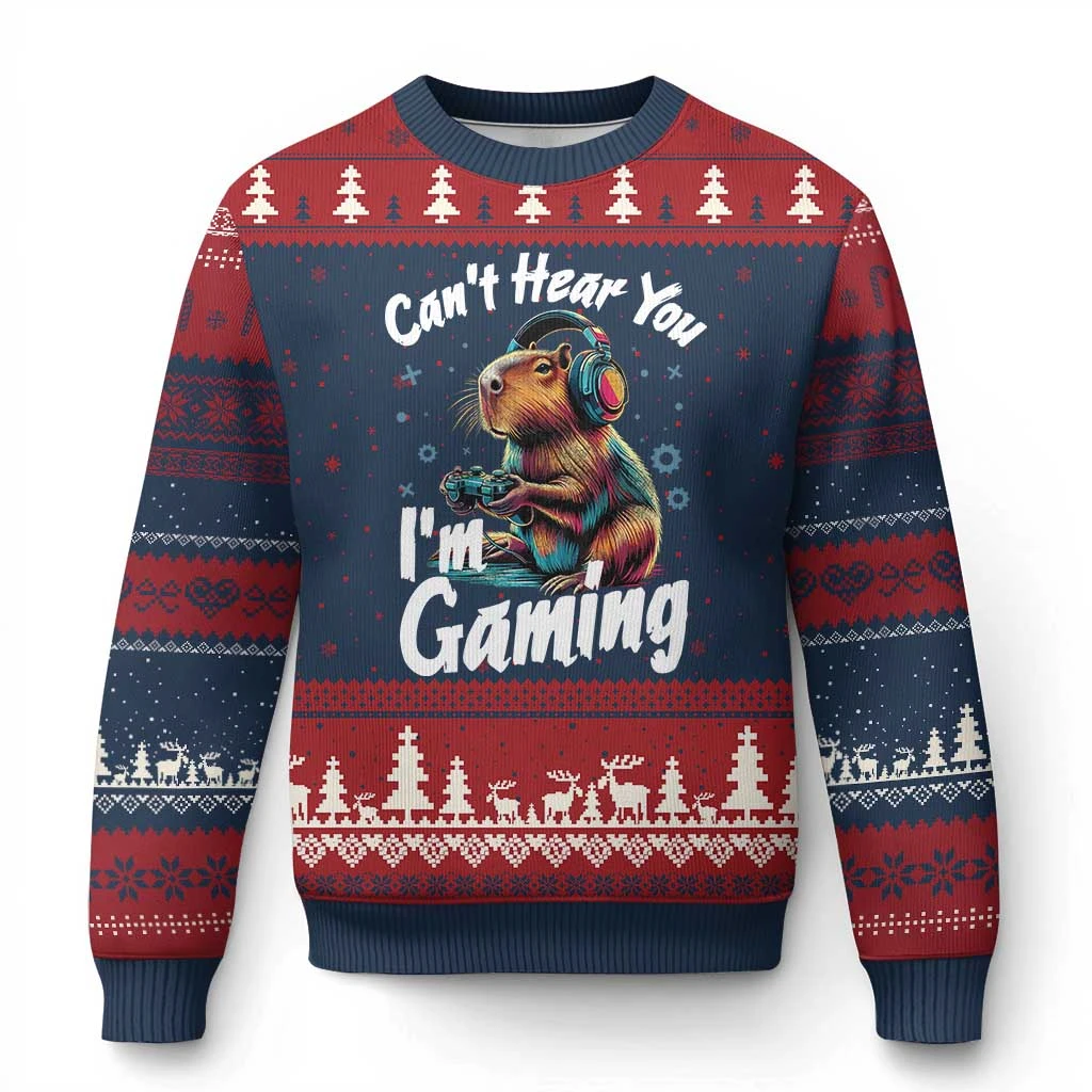 

Capybara Christmas Ugly Christmas Sweater Funny Santa Capy Meme Xmas Vibe Gift Xmas Graphic Pullover Sweatshirts Casual Sweaters