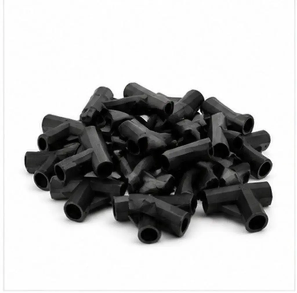 50Pcs Outdoor Storage Rack Three Way Connector Black Nylon for Pipe Diameter Versatile Installation Tools Valve Stem Installer