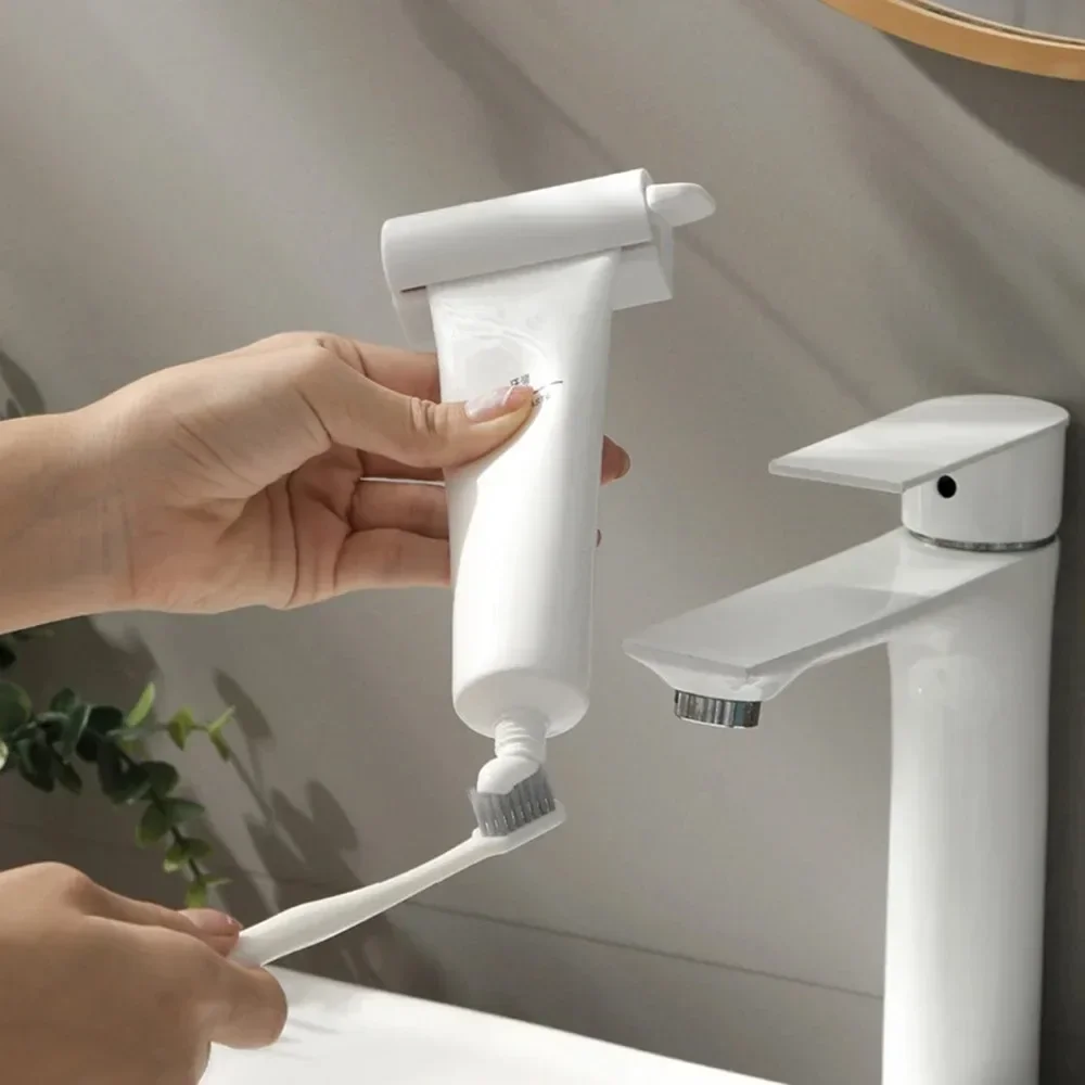 Picture 3: Tooth Brush Holder Bathroom Accessories Wall Toothpaste Squeezer Lazy Squeeze Toothpaste Clip Bathroom Toothpaste Rack