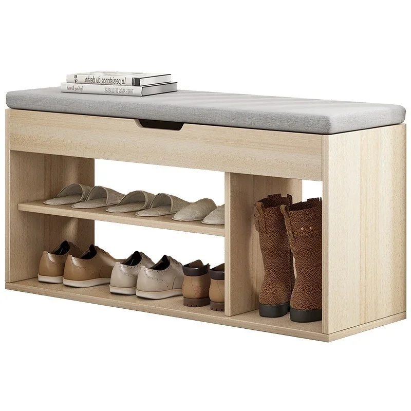 Modern Shoe Storage Stool - Fashionable Sofa Bench for Living Room Organization