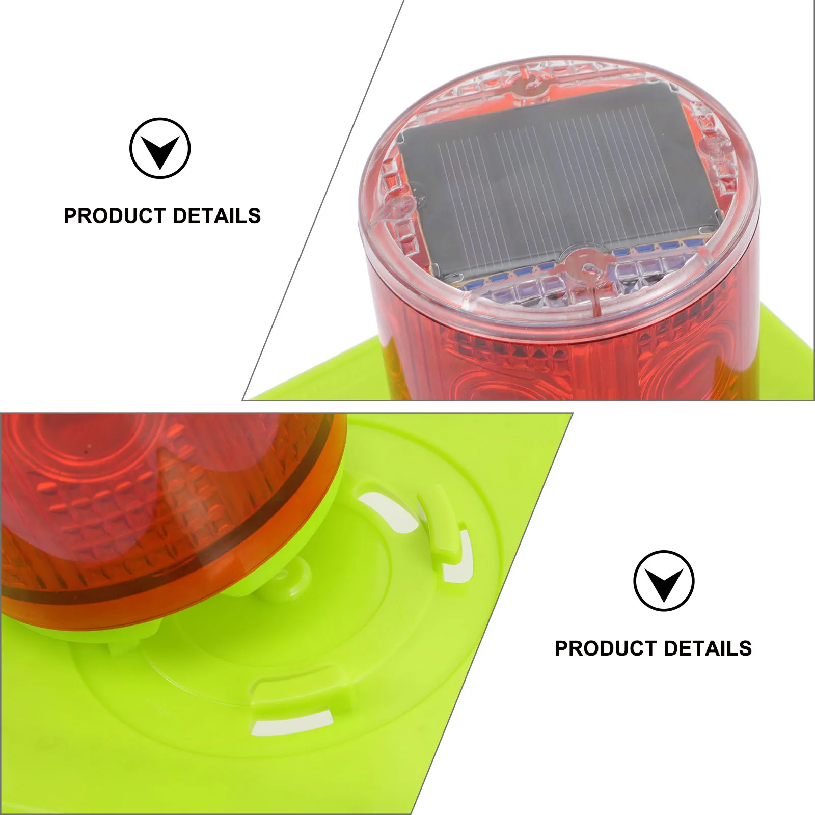 

Solar Powered Roadblock Warning Light Flashing Strobe Beacon for Cars Trucks Construction Vehicles Long Lasting