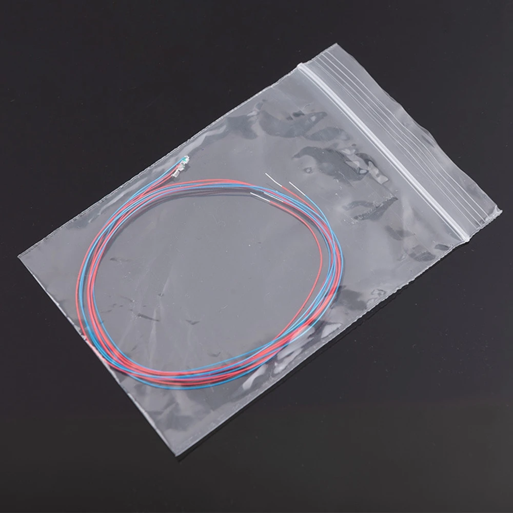 10Pcs 0805 Flashing LED SMD Wire for Model Train HO N OO Scale Red Blue Line Pre-soldered Micro Litz Railway DIY Kit 3V 30cm