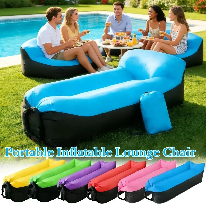 

Outdoor Inflatable Sofa Chair (with Storage Bag), Portable Inflatable Sofa, Outdoor Air Mattress, Inflatable Beach Lounger,