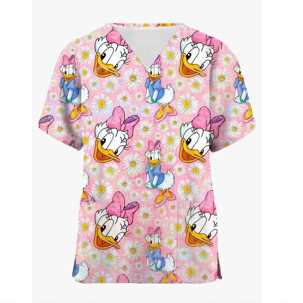 

Disney Minnie Scrub Tops Women Dentist Working Uniform Nurse Scrub Uniformes Mickey Mouse Mujer Tooth Hospital Workwear