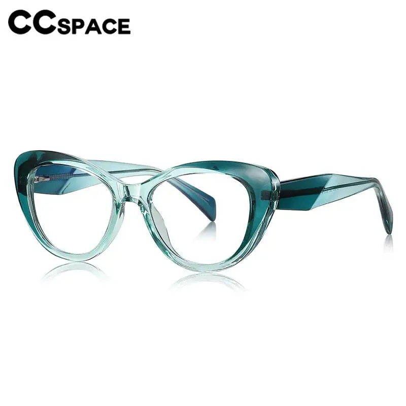56757 Fashion Gradient Color Optical Spectacle Frame Women Cat Eye Optical Spectacle Frame Tr90 Spring Hinge Flat Mirror