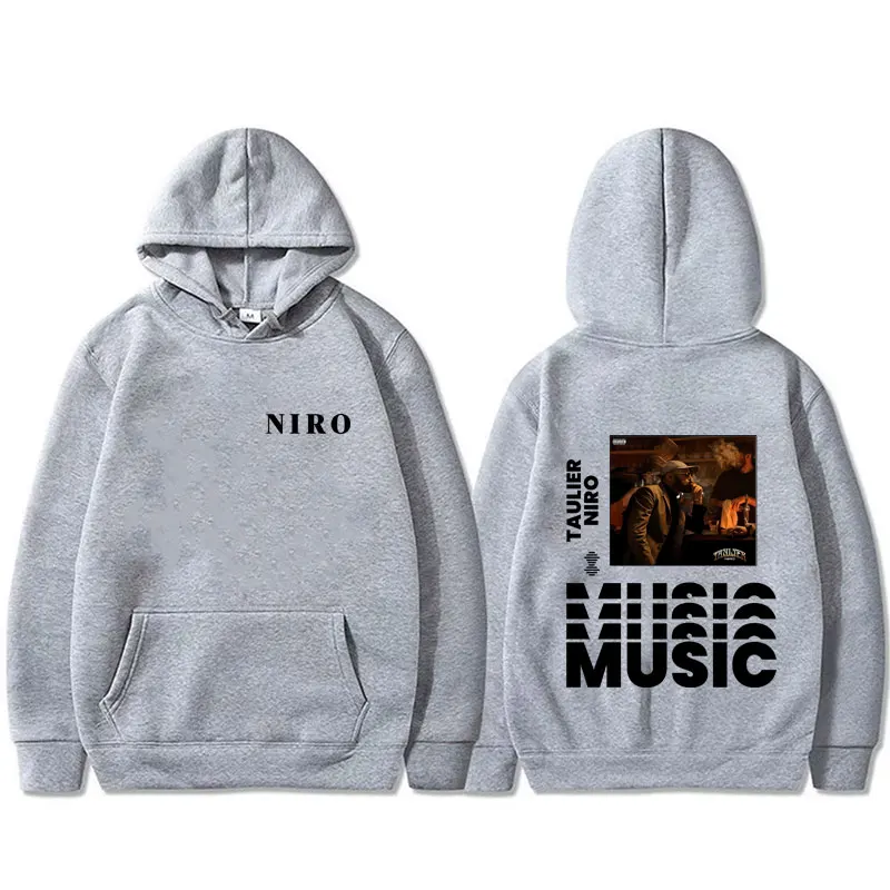 Rapper Niro Taulier Album Graphic Hoodie Men Women Hip Hop Rock Sweatshirt Unisex Fashion Vintage Casual Fleece Cotton Hoodies
