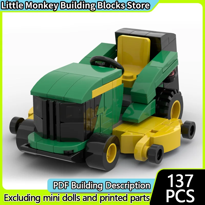 

City Car Model MOC Building Bricks Classic Garden Lawn Mower Modular Technology Children Holiday Gifts Assemble Toys Suit