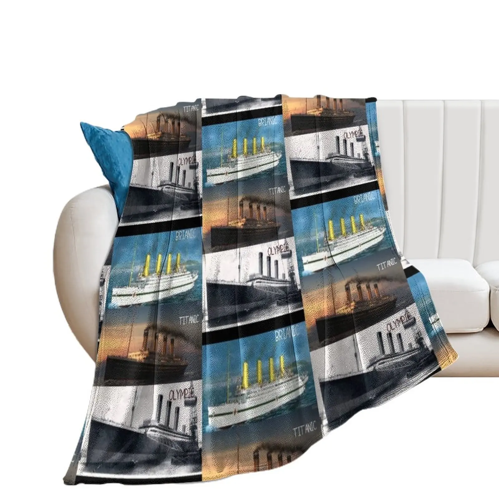 

Titanic,britanic sister ship,iceberg,white star star liners,ship Throw Blanket halloween Bed Fashionable Blankets