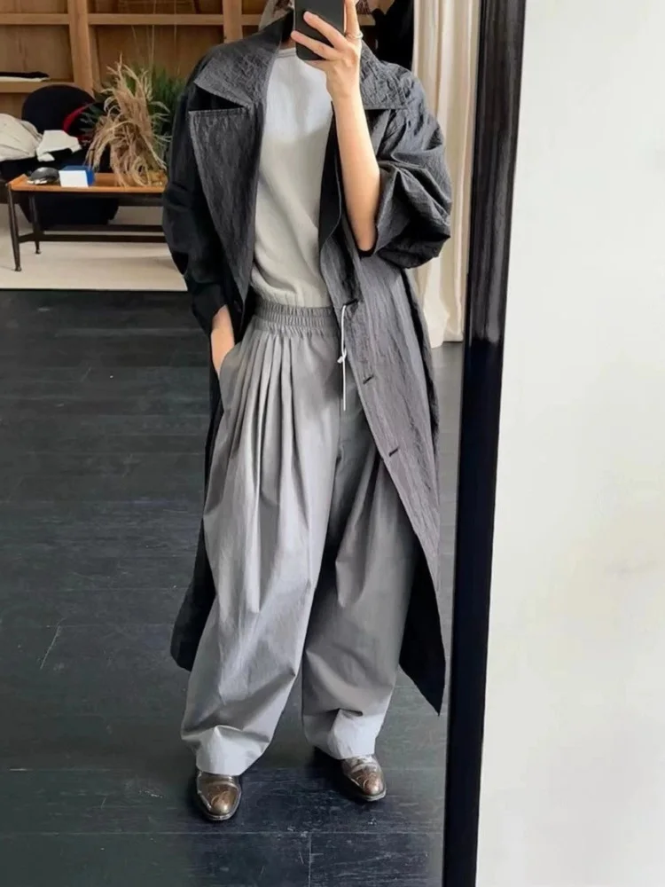 

Новые весенние брюки 2026 года в корейском стиле Дондэмун Мондал, повседневные брюки-морковки с эластичным поясом, женские длинные брюки