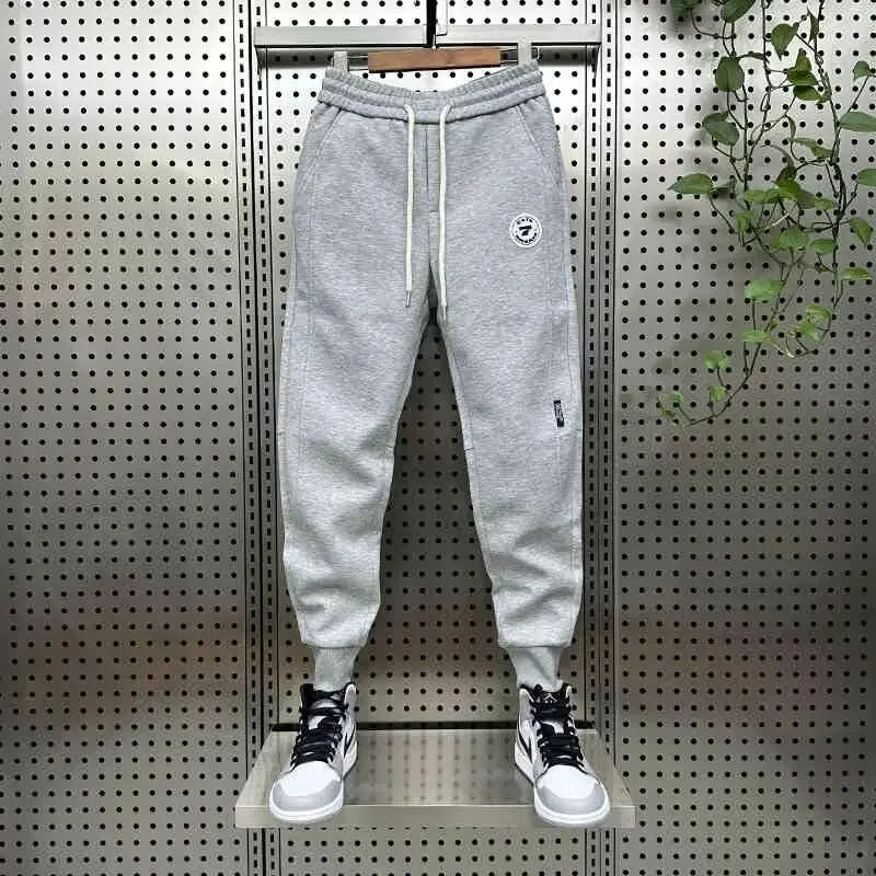 Autumn Men's Sport Pants High Street Joggers Trousers 9-Minute Sweatpants Fashionable Men's Clothing 2024