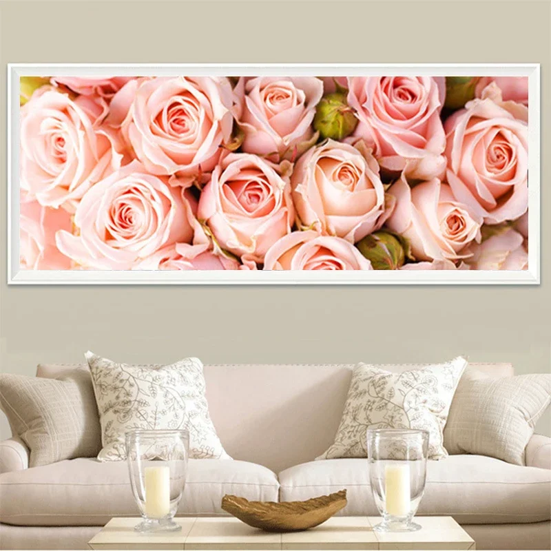 

Розовая роза 5D алмазная живопись полная алмазная художественная вышивка отель офис гостиная домашний декор DIY алмазные наборы для вышивки крестом