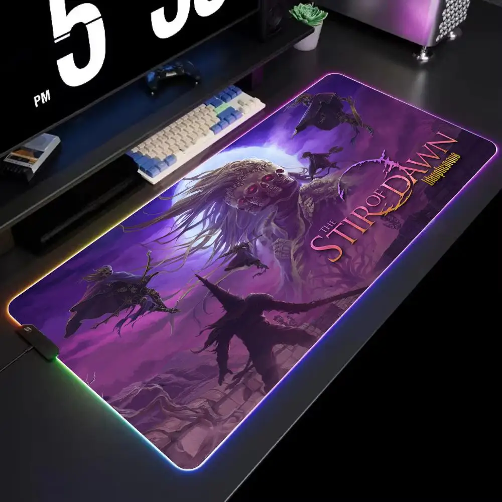

Blasphemous Mouse Pad Gamer Rgb Desk Mat Back Light Led Mousepad Setup Gaming Accessories Deskmat Big Mousepad