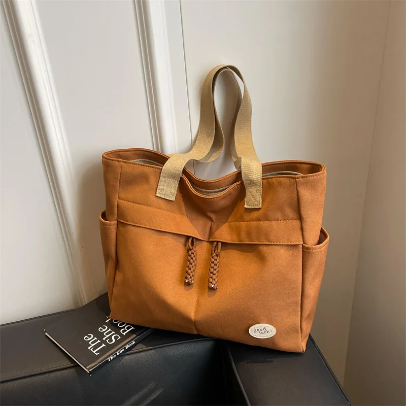 Japanese tote bag women\'s large capacity canvas bag 2024 new fashion high-end niche shoulder bag designer luxury bag 에코백
