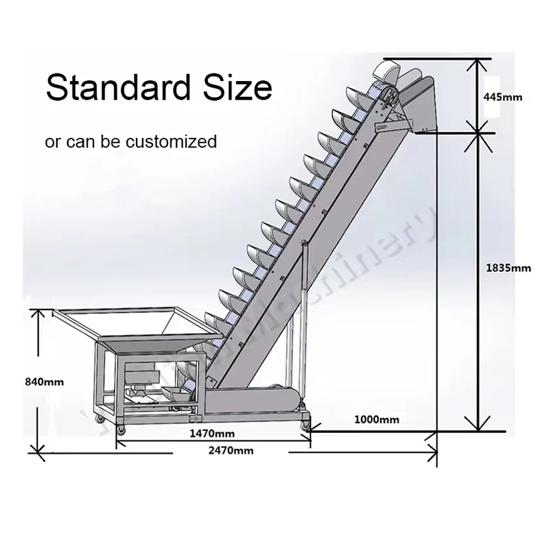 ZX-D Automatic Vertical Continuous Granules Feeding Bucket Elevator for Food Nuts Coffee Bean Grains Pulses Seeds Salt