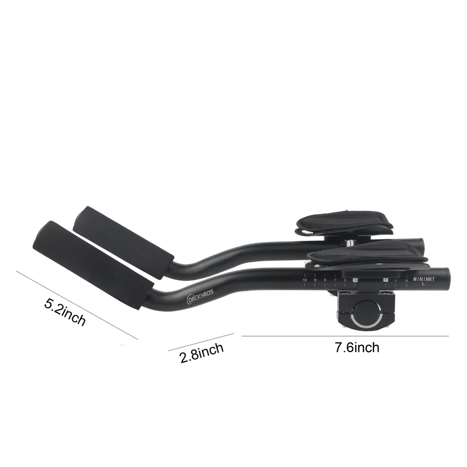 Barres Aéro Triathlon En Aluminium - Repose-Bras Réglables Avec Mousses Confort - Guidon Aero Vélo Route MTB - Installation Facile 31.8/26mm