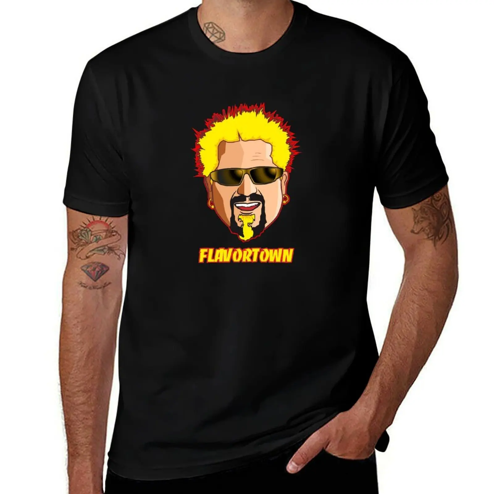 Guy Fieri T-Shirt Casual Loose Short Sleeve Tee for Men T-Shirt
