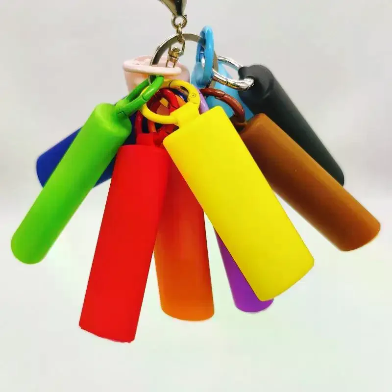 Silicone Lighter Holder Keychain J6 Lighters Snap‑Fit Protective Case Cover Compatible J6 Refillable Lighters Protect