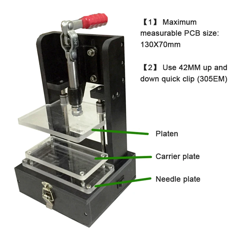 PCB Testing Jig PCBA Tester Embryo Frame Universal Test Frame Test Stand Circuit Board Detection Bracket Fixture 130x70MM