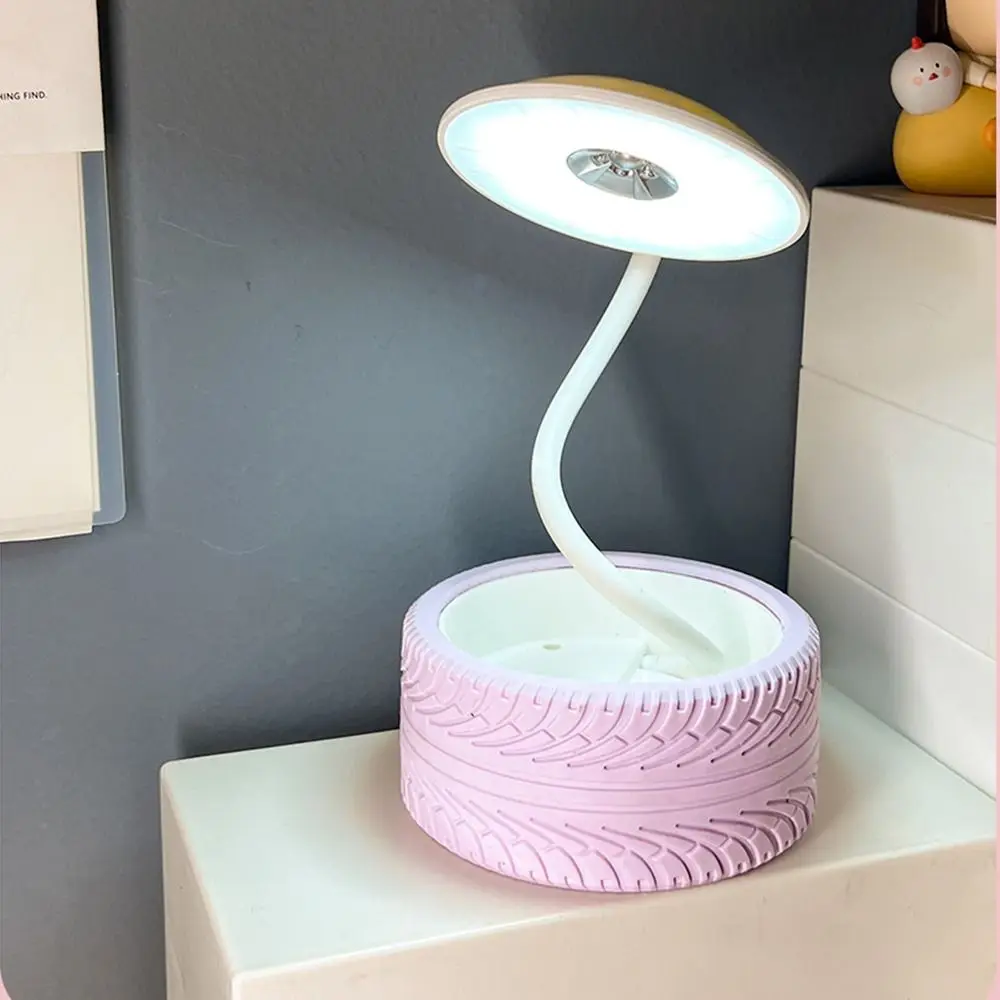 Foldable Wheel Night Light Portable Storage Organizer Car Tire Table Light Eye Protection Wall-mounted Mini Bedside Lamp