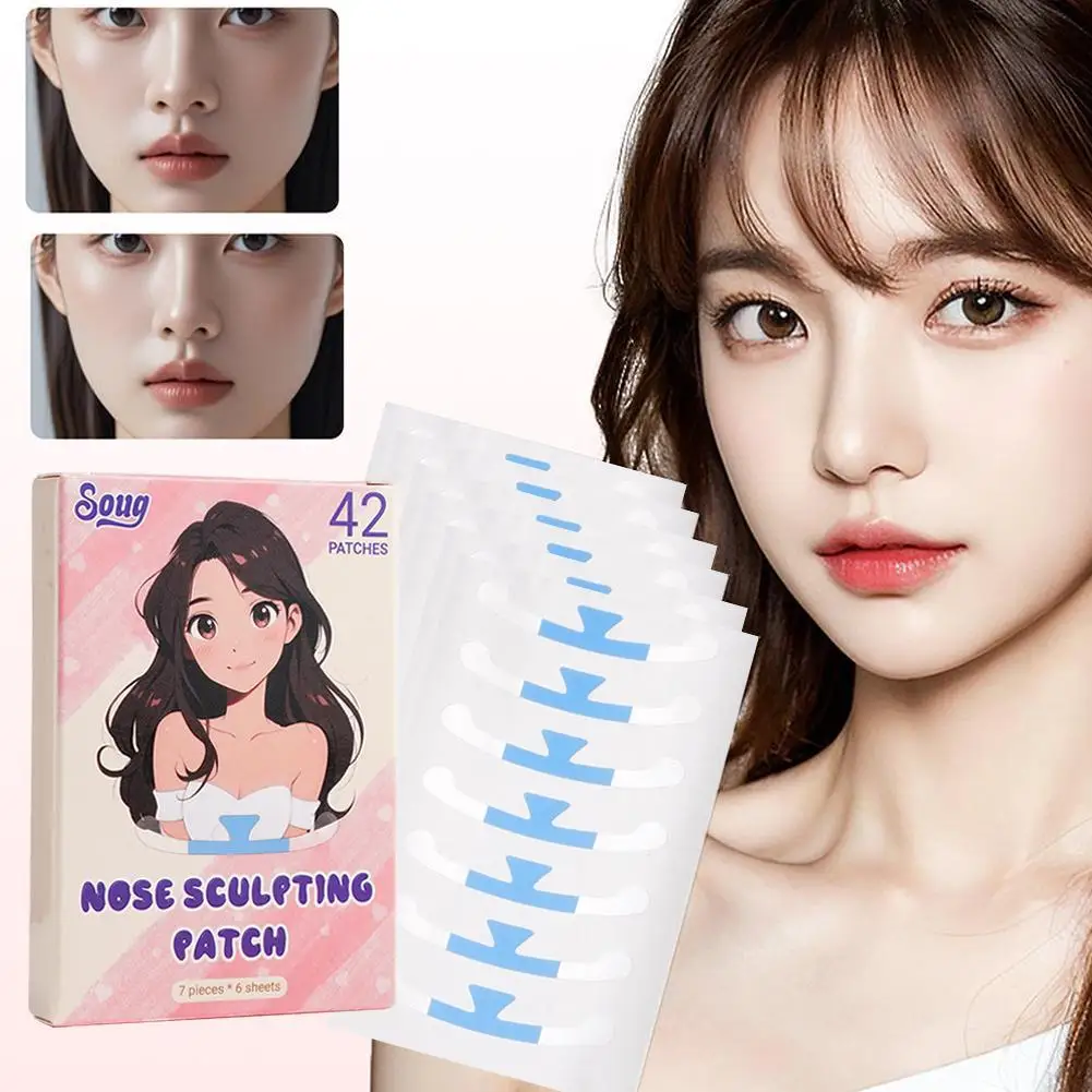 

42Pcs Shrinking Nose Wing Stickers Wings Small Nose Narrow Thin Nose Invisible Beauty Shrinking New Invisible Pimple Patches