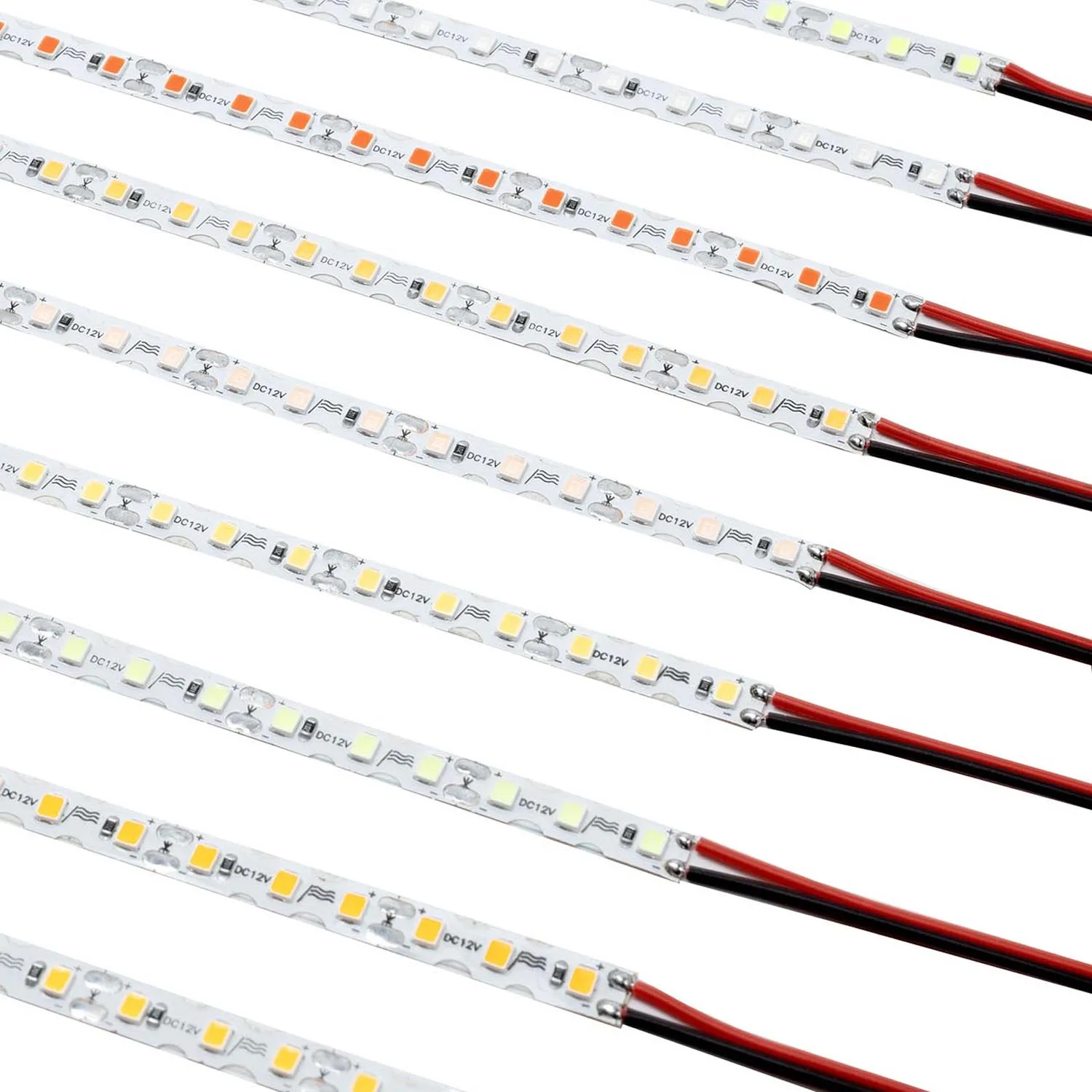 ネオンサイン用LEDストリップ,フレキシブルで折りたたみ可能なストリングライト,テープライト,2835smd,s,6mm, 1-5m, 1-5m,dc12v