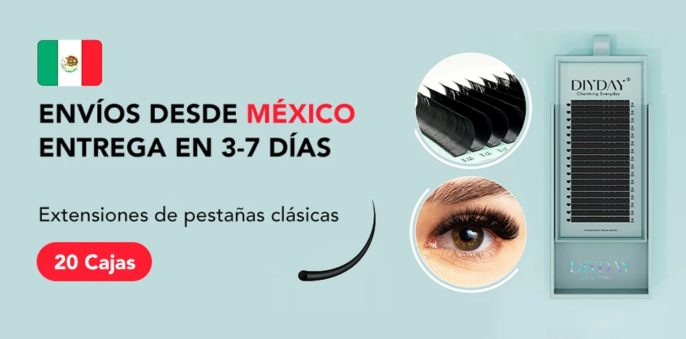 DIYDAY 16Rows Classic Lashes Individual Natural False Mink Eyelashes B C CC D DD Curl Eyelash Extension Supplies for Makeup
