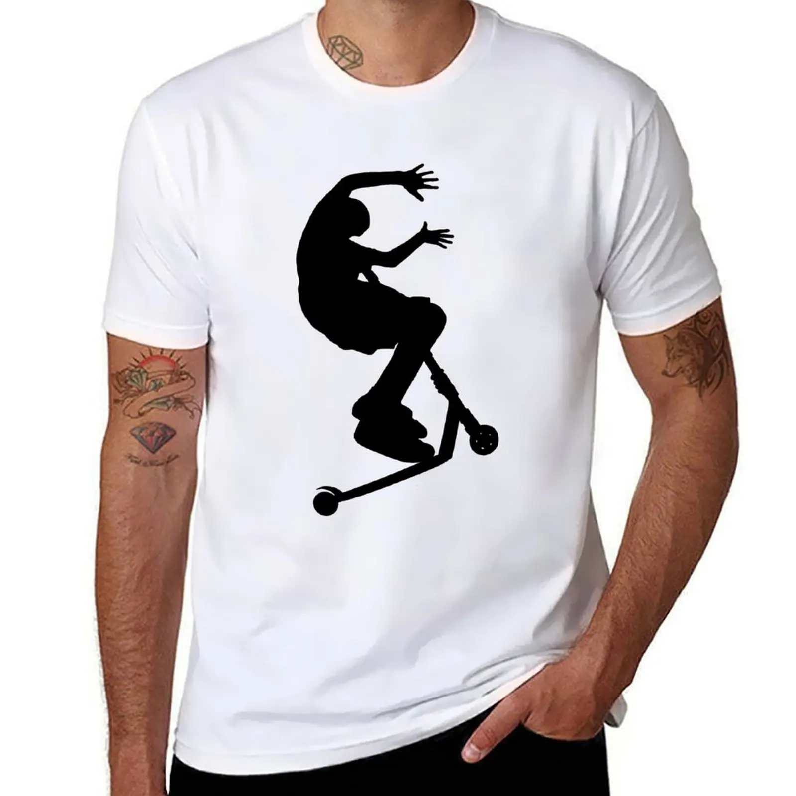 

Scooter Trick - No Hander T-Shirt t shirt custom print mens graphic t shirts cotton t shirts man 100% T-Shirt
