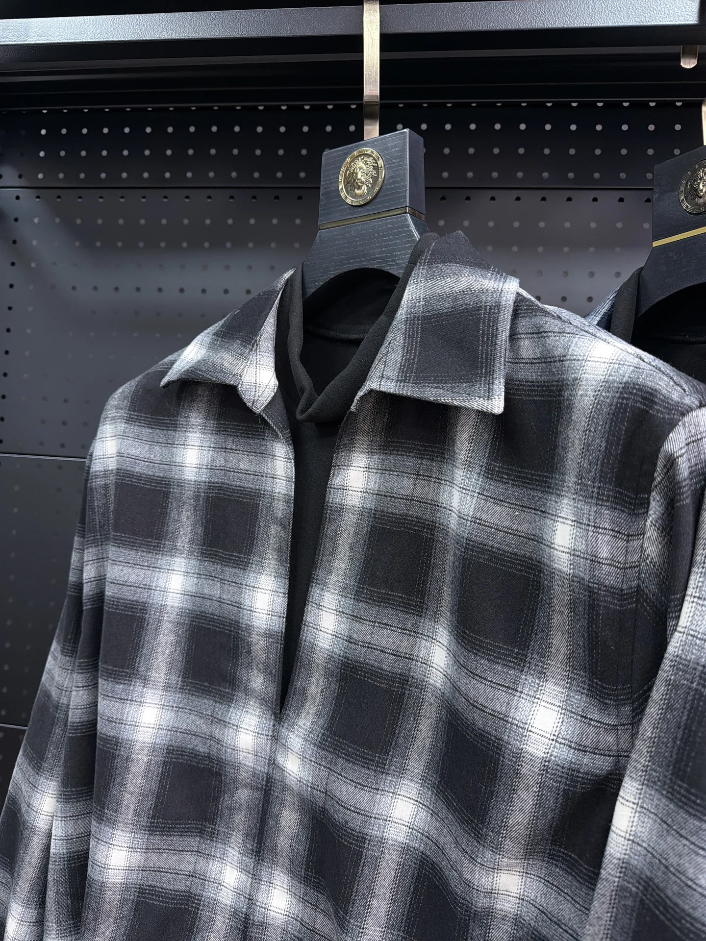  Men's Plaid Shirt Jacket Outerwear Fashion Urban Style Standard Fit Long Sleeve Casual Windbreaker Polyester Blend