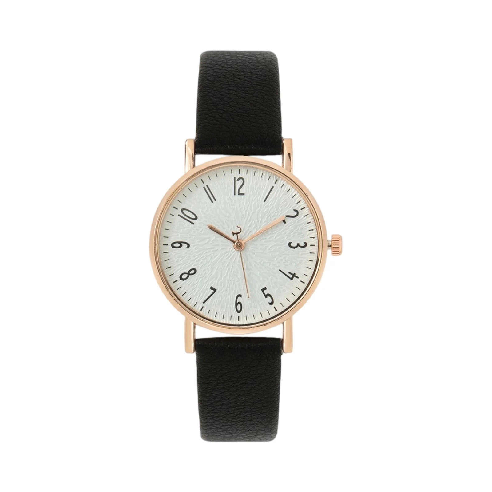 ‌Luxury Quartz Watch Elegant Black Leather Band Waterproof Dress Watch Minimalist Silver Dial Fashion Accessory Stylish Gift