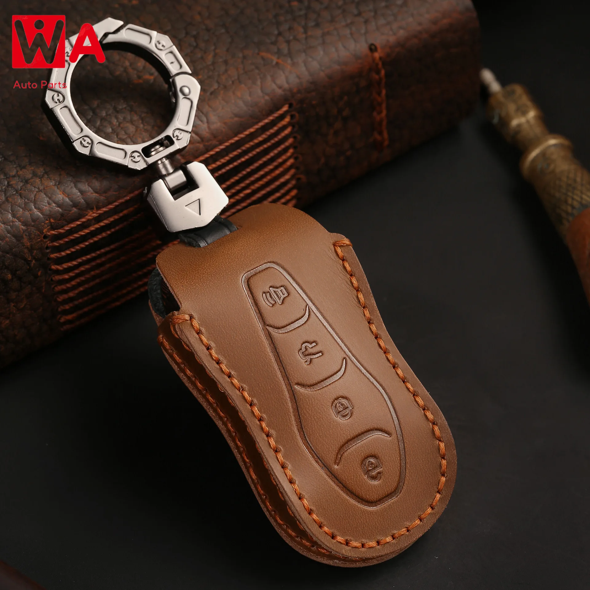 

Genuine Leather Car Key Cover For Geely Azkarra Tugella FY11 2019 2020 Atlas Pro New Emgrand GS X6 SUV EC7 Shell Fob Case Holder