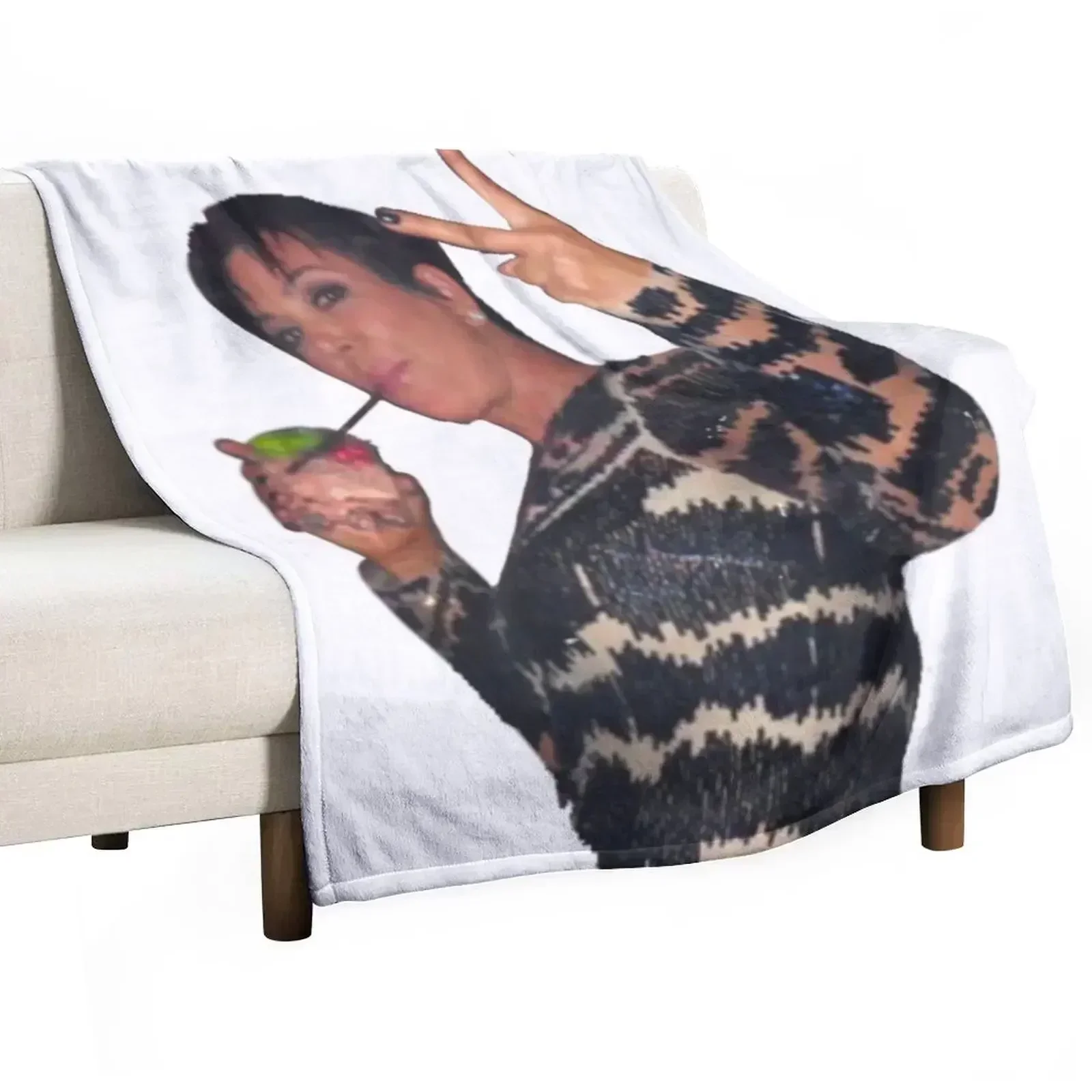 Peace Sign Kris Throw Blanket Decorative Throw Cute Plaid Extra Large Throw Retros Hair Soft Plush Plaid Blankets