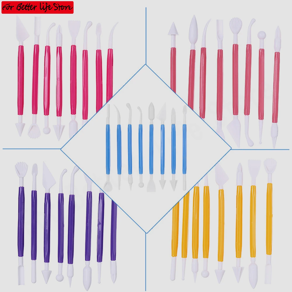 Лидер продаж, 8 шт./компл., пластиковая глина, скульптурная кухонная формочка для печенья, полимерные инструменты для моделирования, полиформа, скульптура для формирования игрового теста, игрушка