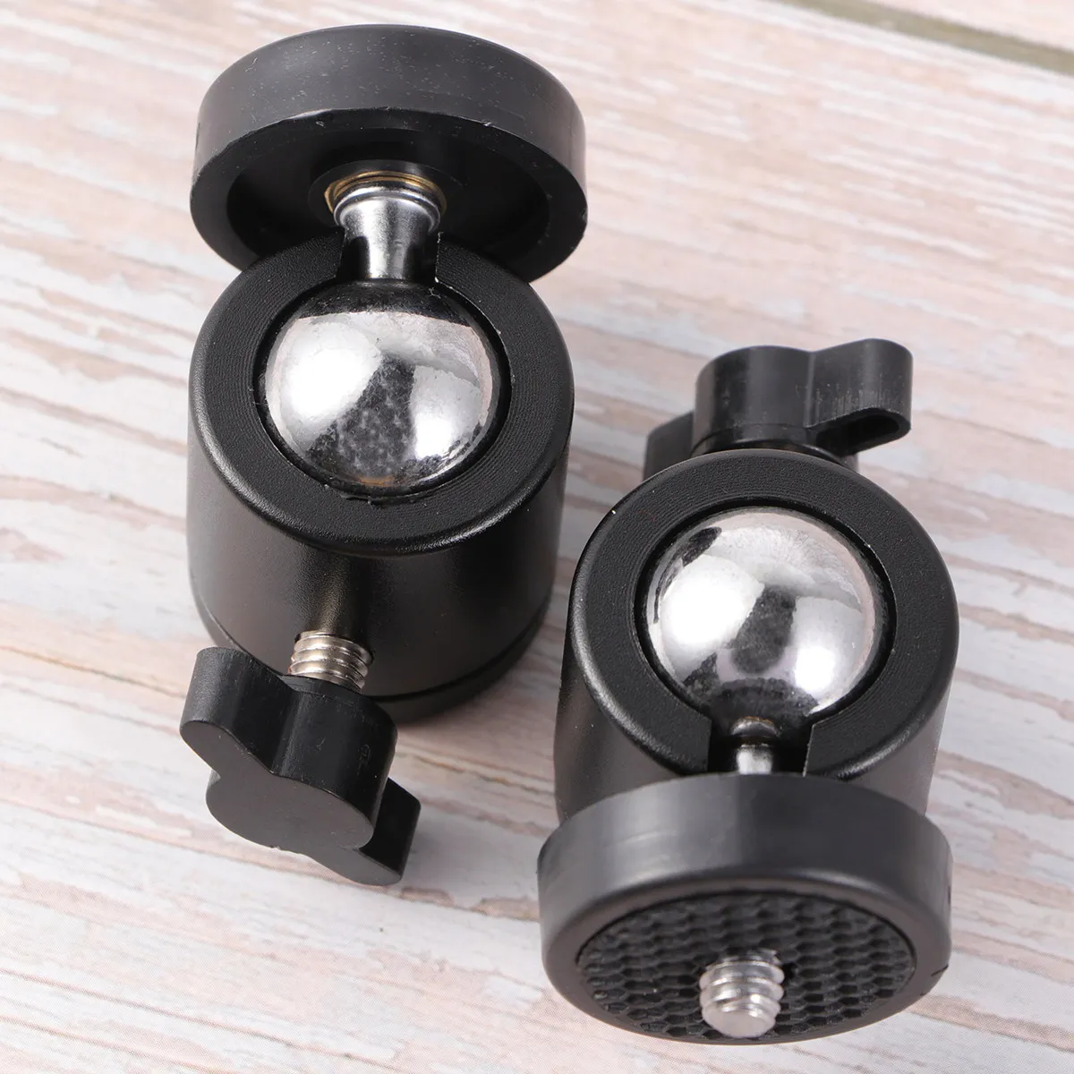 2Pcs Mini Tripod Head Ball Head Camera Tripod Holder 360 Degrees Smooth Movement Heavy Load Compact Size for Outdoor
