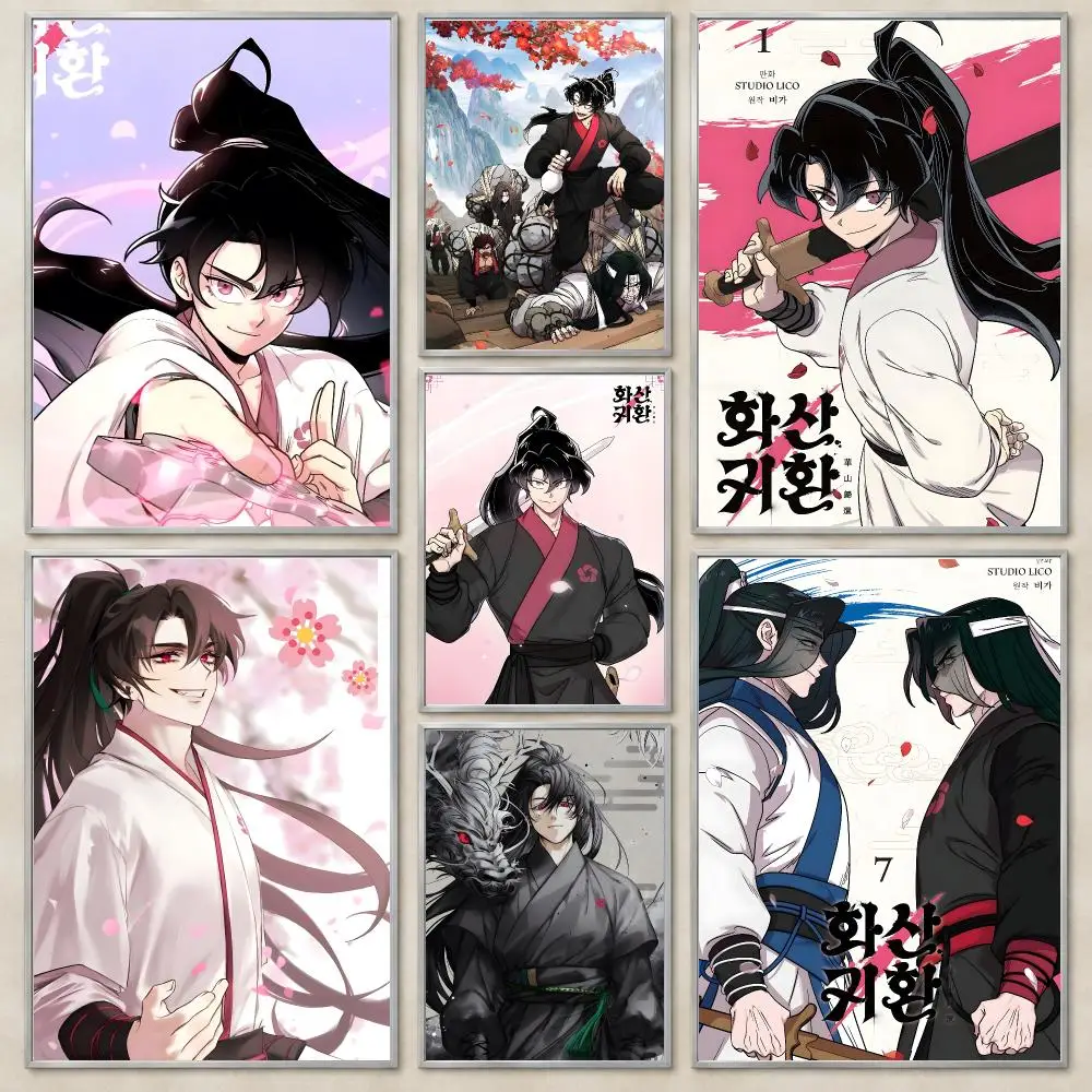Martial Fantasy Webtoon R-Return Of The Blossoming Blade Poster Self-Adhesive Wall Art HD Print For Dorm Teen Room Decor Gift