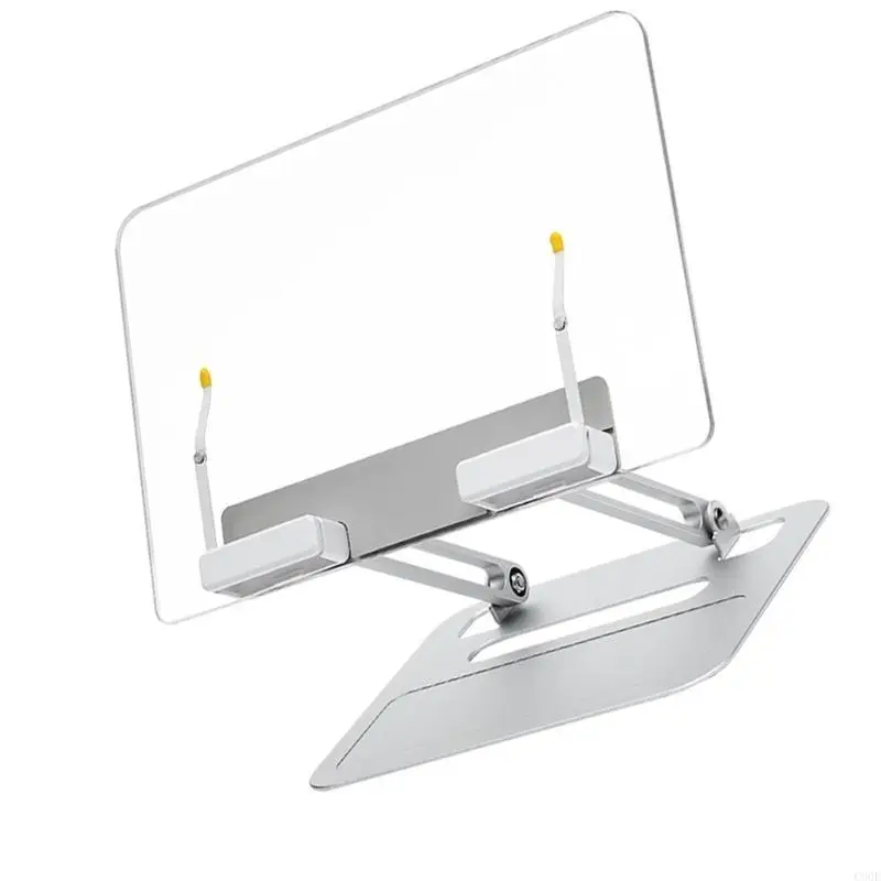 

C90F Acrylic Book Stand with 360 Rotating Body, Foldable Book Recipe Laptop Holder