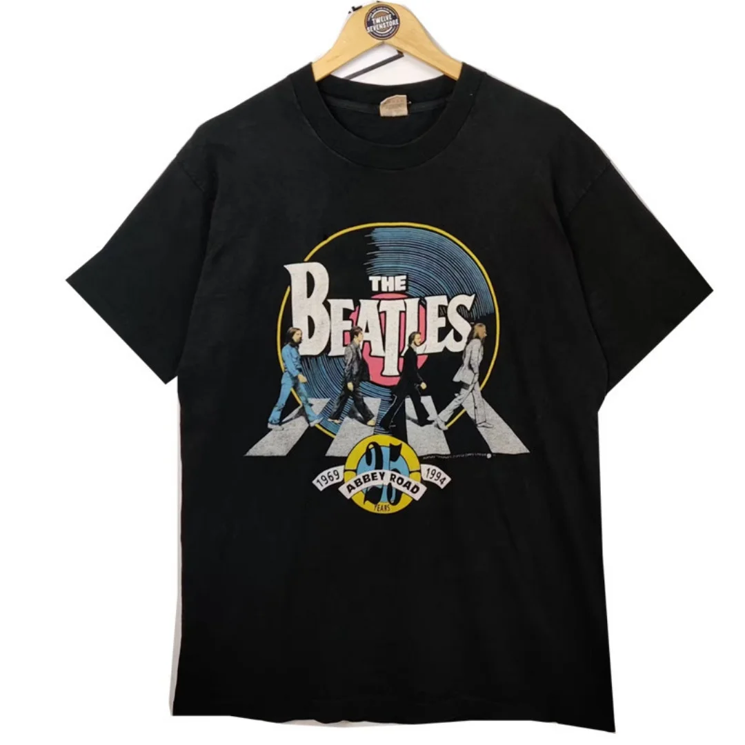 The Beatles vintage rock American retro T-shirt Spring Fashion Sports Pure cotton Men's T-Shirt Kid's Clothing Tee Y2k Woman image 6