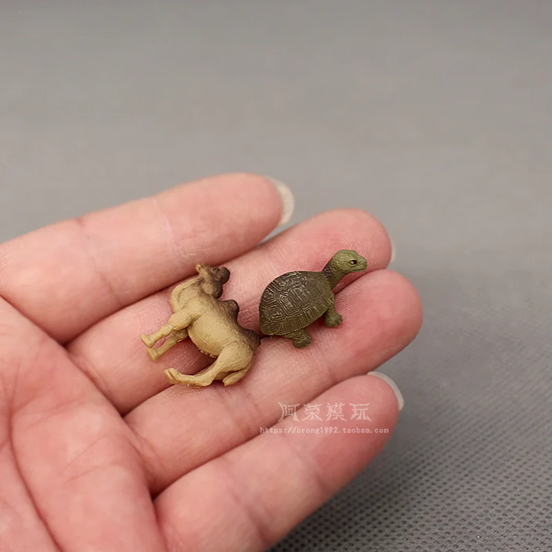 Miniature Wildlife Model Reptile Land Tortoise Desert Camel Action Figures Miniature Ornament Accessories Photography Toys