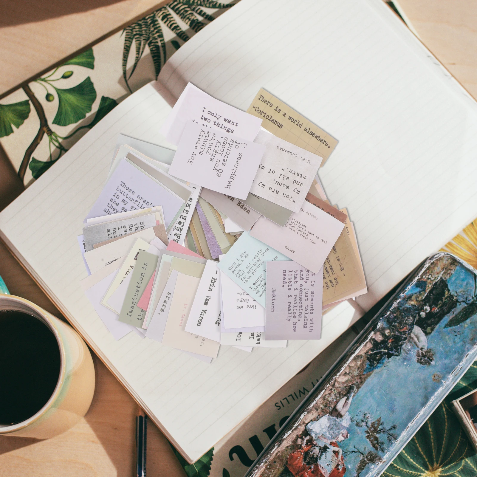 

120pcs Retro Stickers Inspirational Quotes Scrapbook Journaling Planner Laptop Skateboard Supplies Vintage Adhesive Decorative