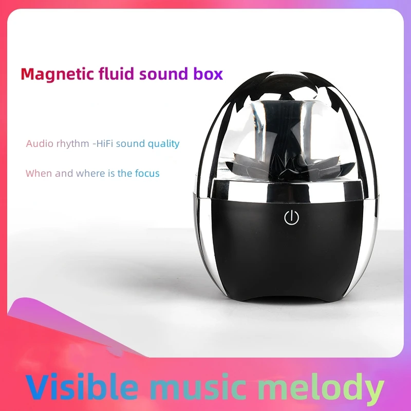 

high quality Venom Speakers Bluetooth Magnetic Fluid Visual Music Rhythm Pickup Wireless Sound Box Desktop Creative sound box