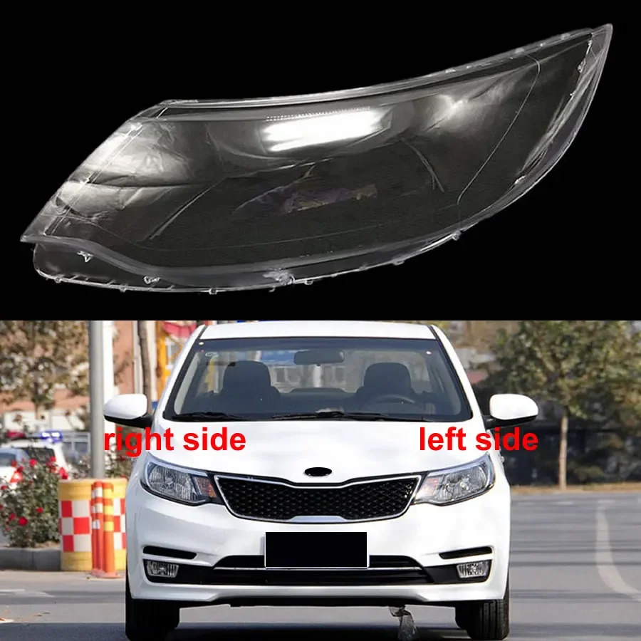 

For Kia K2 2014 2015 Car Accessories Headlight Lens Cover Headlamp Shell Lampshade Transparent Shade Mask Plexiglass