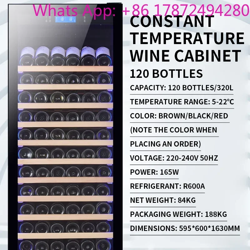 

Wine Fridge Freestanding 80-168bottles Large Capacity Built-in Wine Cooler Refrigerator with Upgraded Compressor