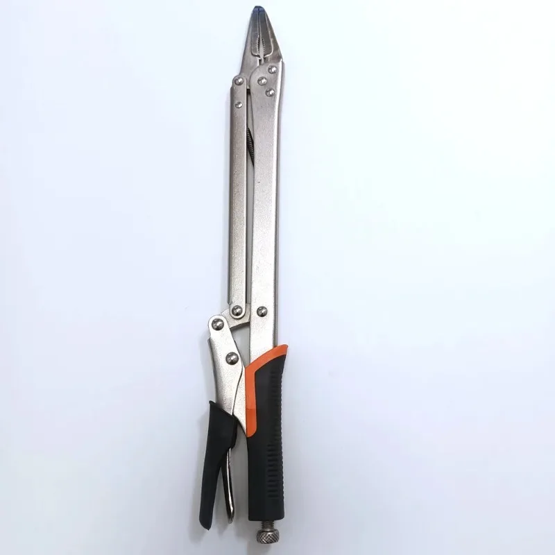 15 Inch Extra Long Reach Vise-Grip Locking Pliers with TPR Handle - Heavy-Duty Straight Narrow Space Tool for Vehicle AutoRepair