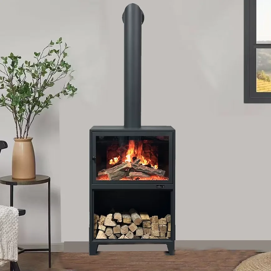 

27 Inch Virtual High-end Modern Heater 3D Fireplace with Sparks LCD Electric Fireplace Wireless 4K Resolution Wifi Fireplace