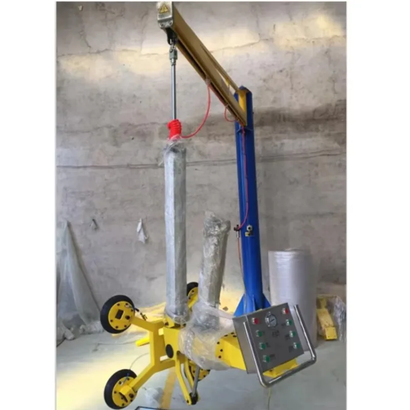 New 300KG Glass Sheet Vacuum Lifter Cantilever Crane 400kg Load Capacity 360 Rotation Automatic Control for Vertical Washing