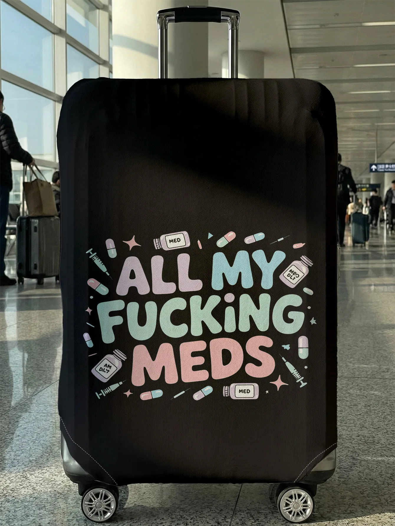 

Защитный чехол для чемодана Fun Medicine Box, подходит для чемоданов 18-32 дюймов, чехлы для ручек чемоданов, аксессуары для путешествий.