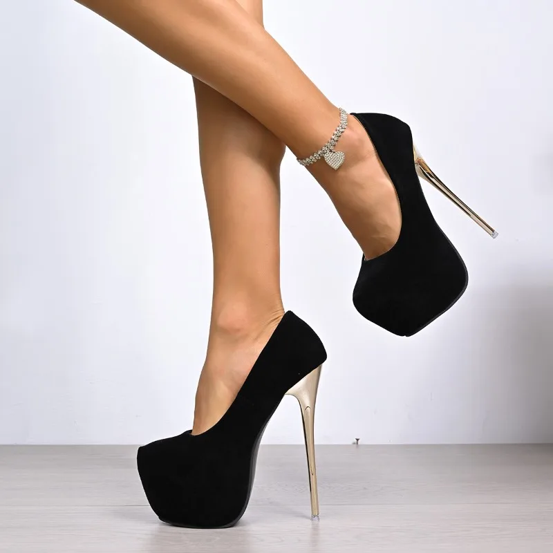 

2025 NEW Fashionable Round Toe Shallow Mouth New High Heels Summer Sexy Elegant Banquet Wedding Stiletto Women's Shoes