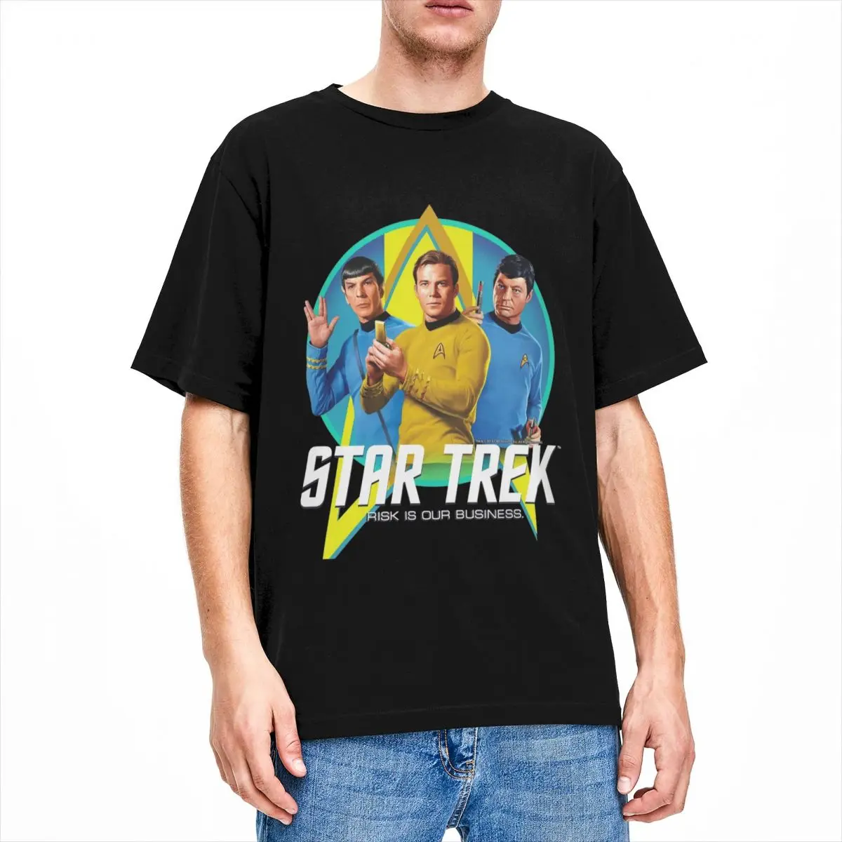 Stars Treks Original Series T Shirt Apparel Men Women 100% Cotton Spock Vulcan Salute Tee Shirt Short Sleeve Clothing Gift Idea