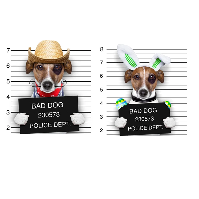 Naughty Jack Russell Terrier Dog Motorcycle Car Sticker Fashion Bicycle Decal Skateboard Graffiti Snowboard Luggage