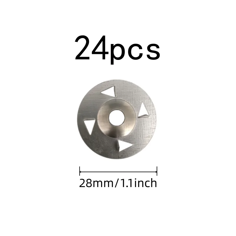 Four Claw Anti-Slip Design 28mm Iron Tile Washers, 24 pcs, Wall Construction, Durable Iron Material for Home Decoration