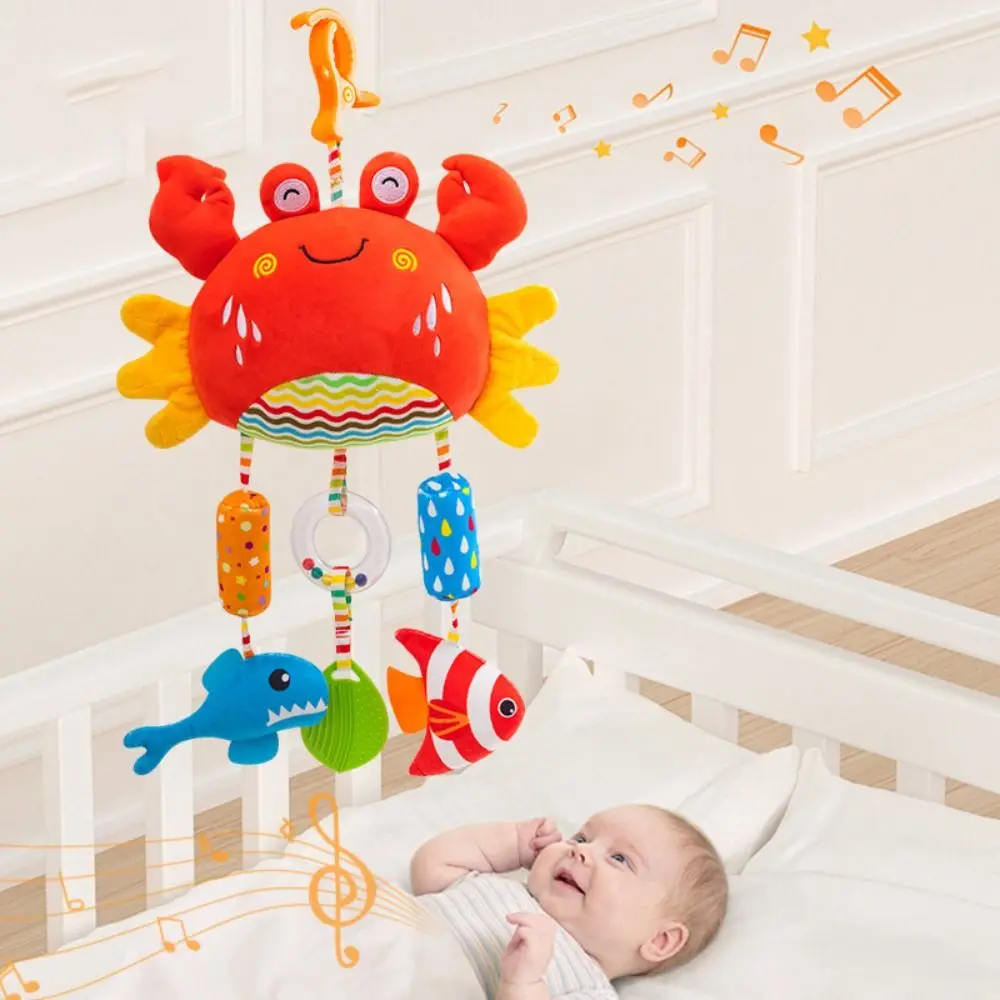 Design bonito chocalho do bebê brinquedos agarrar capacidade treinamento sino brinquedos carrinho pendurado brinquedos material de pelúcia animal de pelúcia